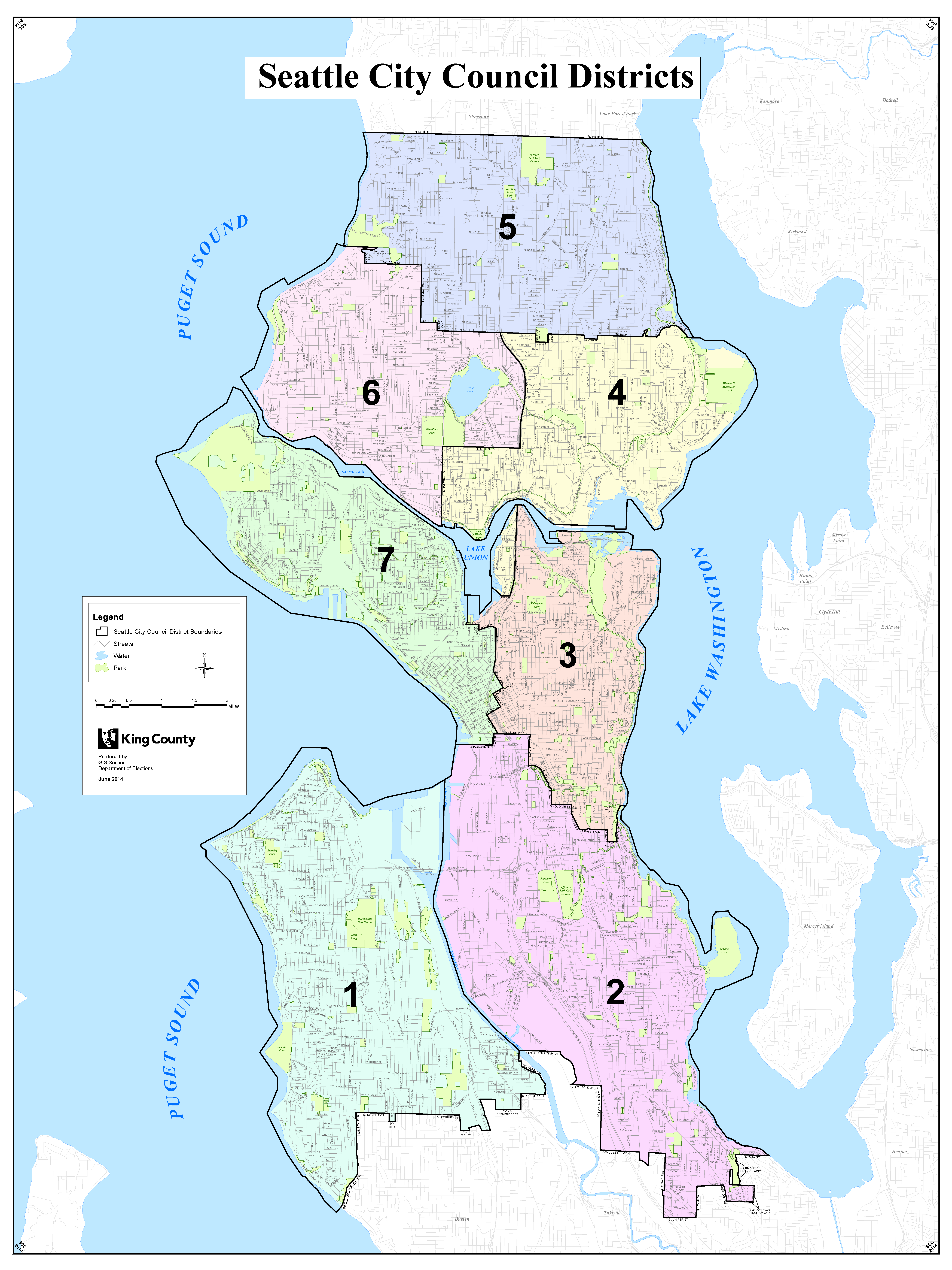 Seattle Central District Map