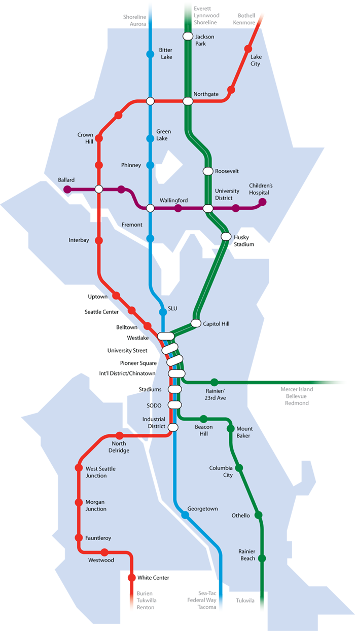 Seattle Subway Map Transit System