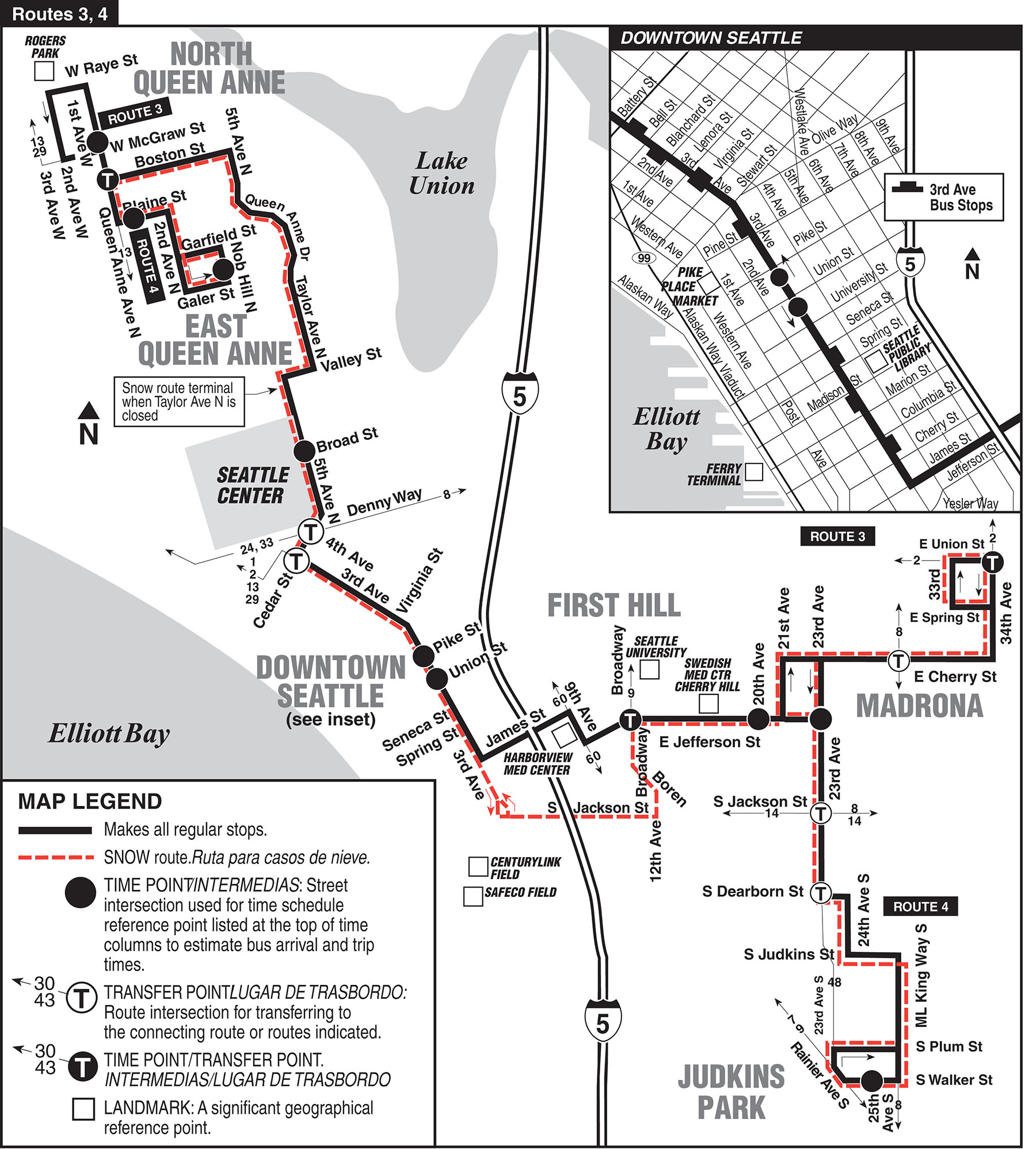3 Route: Schedules, Stops & Maps - Downtown Seattle (Updated)