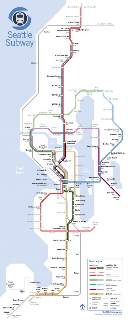 Map Of The Week: Seattle Subway Vision Map - The Urbanist