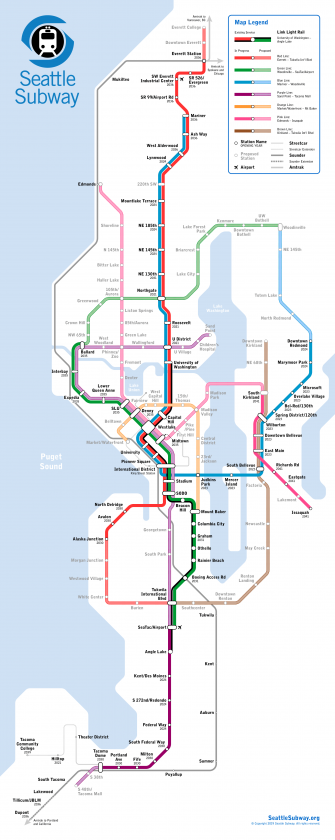 Seattle Subway’s 2021 Map Upgrades Light Rail Connections in Renton ...