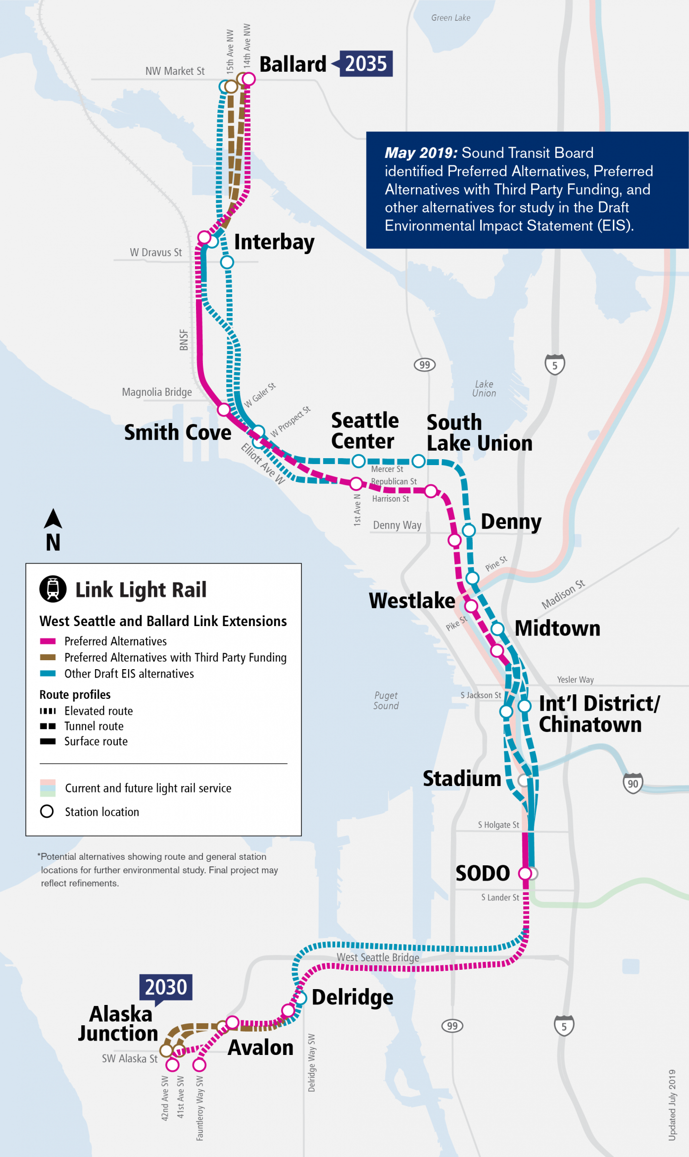 Initial Assessment Results Revive Hopes Of Light Rail Station In Heart   Web Map West Seattle Ballard 20190806 1392x2336 