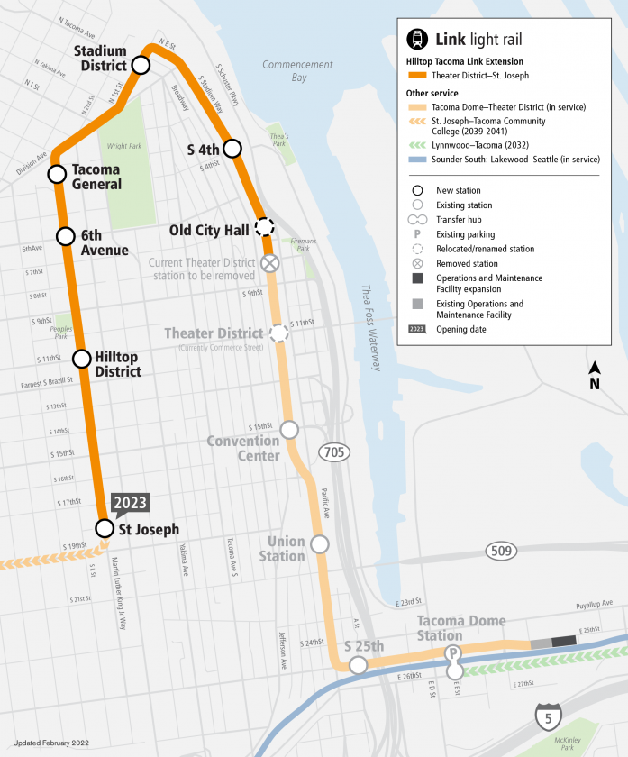 Tacoma Hilltop Streetcar Extension Opening Set with September 16 ...