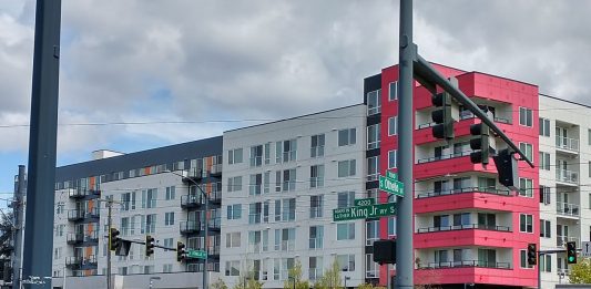 The intersection of Dr. Martin Luther King Jr. Way and Othello Street.