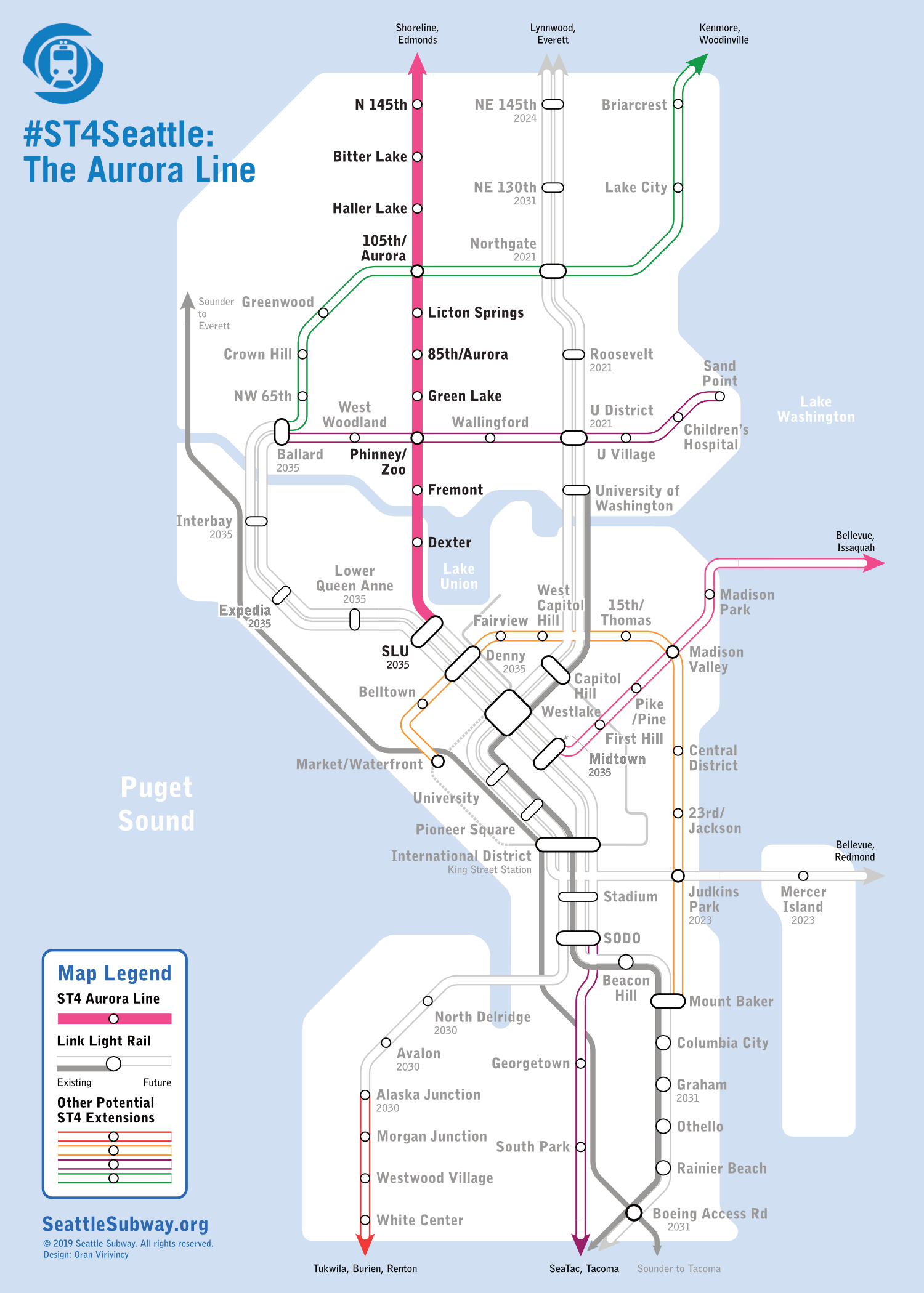 Seattle redesigns public transit map with focus on frequency – GeekWire