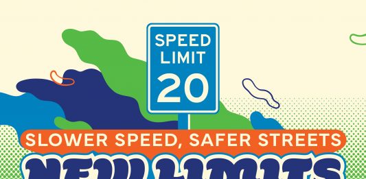 A flyer advertising the new 20 miles per hour speed limit in Tacoma in 2023