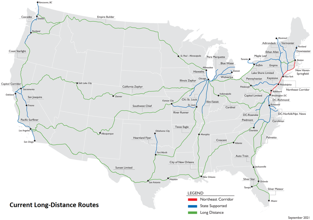 El Plan De Expansión De Larga Distancia De Amtrak Incluye Dos Nuevas ...