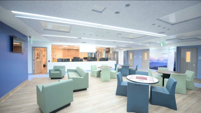 Couches and chairs provided area to relax for patients.